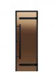 Дверь Harvia для хамама Legend ALU 9×19 «бронза»,прозрачное
