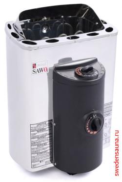 Электрическая печь SAWO Mini X MX-30NB-Z (3 кВт, встроенный пульт, внутри оцинковка, снаружи нержавейка) - фото, описание, отзывы.