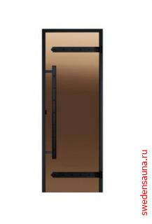 Дверь Harvia для хамама Legend ALU 7×19 «бронза» прозрачное - фото, описание, отзывы.
