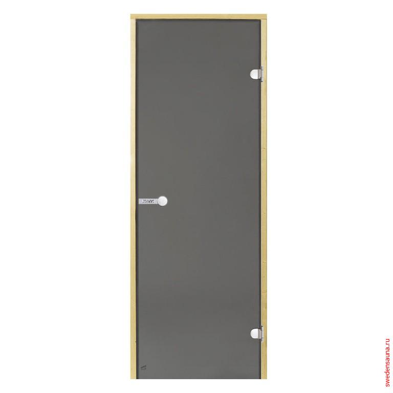 Дверь для сауны Harvia STG 8×19 коробка ольха, стекло серое - фото, описание, отзывы.