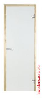 Дверь для сауны Harvia STG 8×19 коробка осина, стекло прозрачное - фото, описание, отзывы.