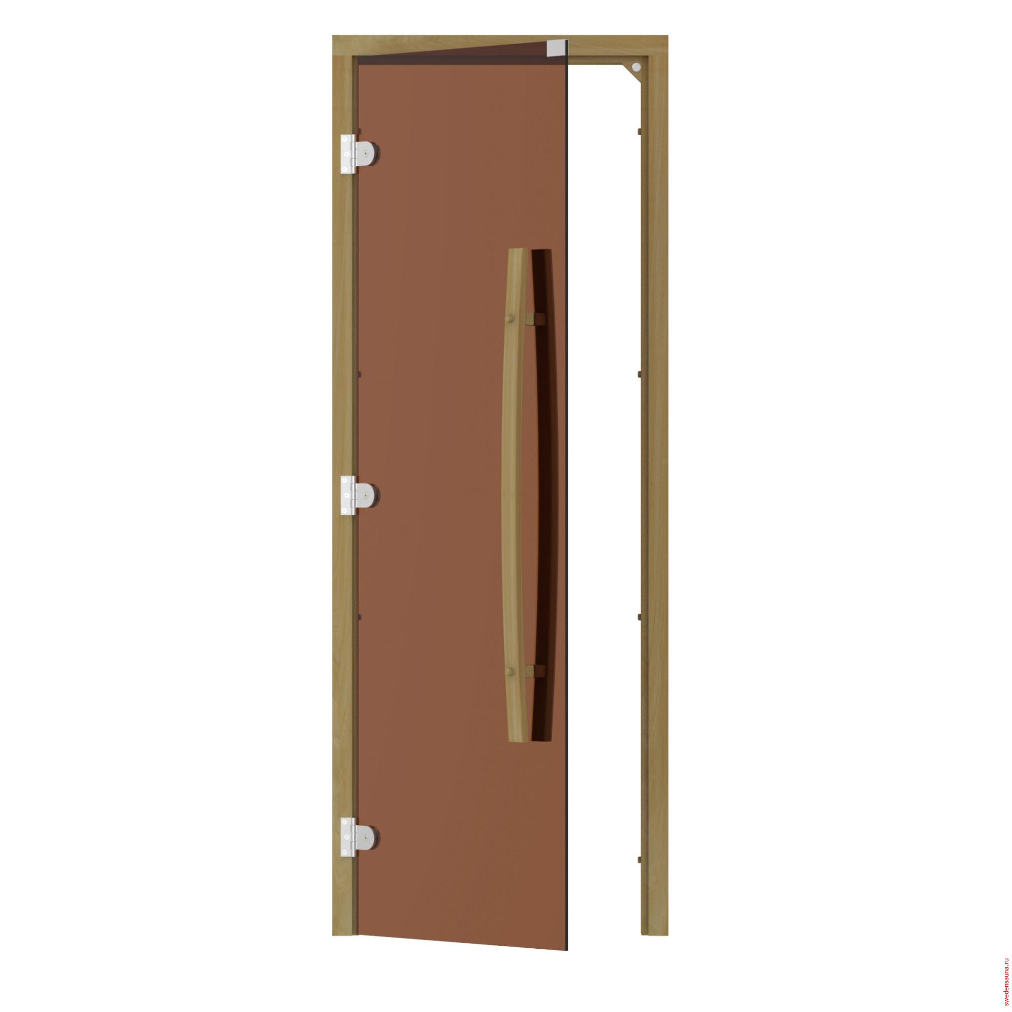 Дверь SAWO 741-3SGD-L-1 (кедр, без порога, изогнутая ручка, левая) - фото, описание, отзывы.